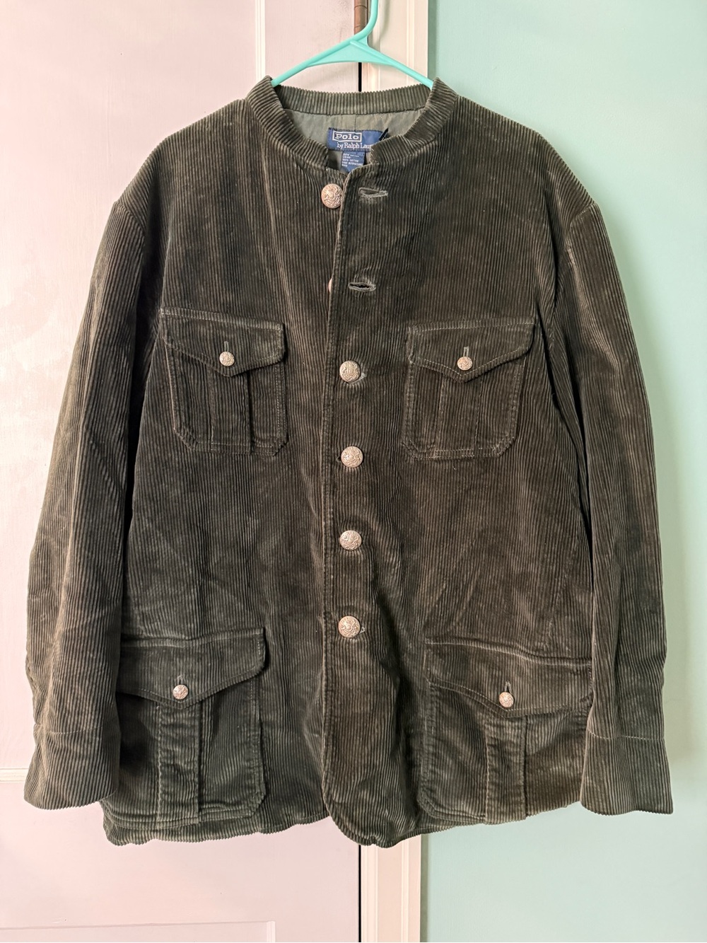 Men’s Ralph Lauren Polo Green Corduroy Button Jacket - Picture 7 of 15